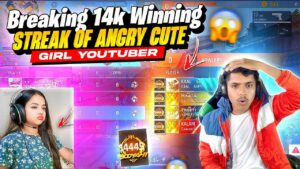 CUTE V BADGE GRIL STREAMER VS KAAL YT ON CS RANKED😱 1 VS 4 👿 GARENA FREE FIRE