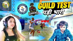 GUILD TEST PRANK ON CUTE V BADGE GIRL 😱🔥 1 vs 4 - garena free fire