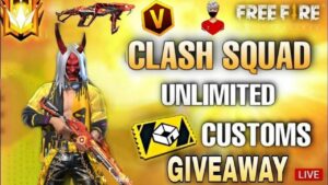 Garena free fire live unlimited custom match free fire live giveaway rank