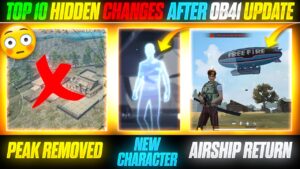 TOP 10 HIDDEN CHANGES AFTER OB41 UPDATE😲 GARENA FREE FIRE