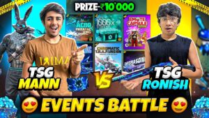 Tsg Mann Vs Ronish | Event Battle🥷| Who Does The Event Quickly⏫ Intense Challenge🤯- Garena Free Fire