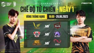 [VFL SUMMER 2023] CHẾ ĐỘ TỬ CHIẾN | VGM vs SUG, PX vs SMG, 2E vs DGI | Vòng Thăng Hạng - Ngày 1