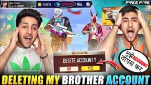 Deleting My Brother Free Fire Id Hack Prank 😂Wasting 10,000 Diamonds Funny Moment - Garena Free Fire
