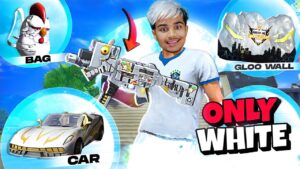 Free Fire But Only White🤍 in Solo Vs Squad Challenge 😱 FireEyes Gaming