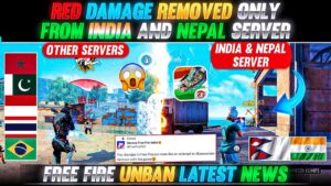 RED DAMAGE REMOVED FROM INDIA🇮🇳 AND NEPAL🇳🇵SERVER😱 | FREE FIRE UNBAN LATEST NEWS | FF UNBAN IN INDIA