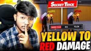 TRICK TO CHANGE YELLOW🟡 DAMAGE TO RED🔴 | YELLOW DAMAGE PROBLEM - Garena freefire