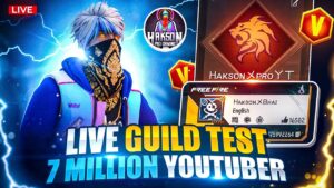V BADGE GUILD TEST 😍 7 MILLION YOUTUBER KA GUILD TEST #freefire #freefirelive #freefiremax