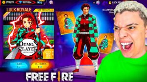 ¡COMPRE LA SKIN DE TANJIRO EN FREE FIRE LEGENDARIA! 🔥 FREE FIRE X DEMON SLAYER 🔥