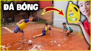 Đức Mõm | Trận Đá Bóng Trên Nước Xà Phòng, Giải Thưởng 5 Triệu !!!