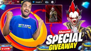 10M Special Permanent Rarest  Golden Clown Bundle Giveaway Custom - Garena Free Fire India Live
