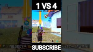 1VS4 😱 The Power of AWM 🔥 Garena Free Fire #freefire #shorts #short #viral