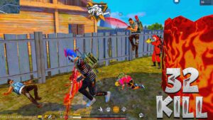 32 KILLS SOLO VS SQUAD FULL GAMEPLAY | GARENA FREE FIRE