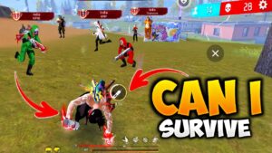 FREE FIRE😭 Solo Vs Squad 22 Kills Last Zone Can I Survive |Groza + Mp40 - Garena Free Fire