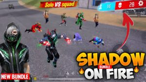 FREE FIRE🔥New Shadow Bundle Solo Vs Squad || 20Kills Op Gameplay Dragonov +Mp40 - Garena Free Fire
