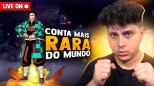 💙 GEMANDO A CONTA MAIS RARA DO MUNDO !! 💙 MEGA AO VIVO 💙 FREE FIRE MOBILE 💙 LIVE ON! 💙