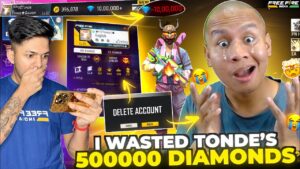 Wasting Tonde Gamer 1M Diamonds 😱 [ TONDE GOT ANGRY 😡 ] Garena Free Fire