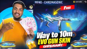 Way To 10M Evo Gun Giveaway & Guild Test In Live Custom room 😱 - Garena Free Fire India
