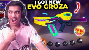 i got new evo groza 😱 level 1 to level 7😱 spending more then 20000 diamonds - garena free fire