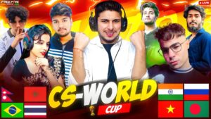 CS WORLD CUP 🏆KNOCKOUT ROUND DAY 1🥵 FT-  BRAZIL, INDIA, MENA, VN, BD #nonstopgaming -free fire live