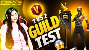 Garena Free Fire New V Badge Guild 2.0 Test Live | 1 vs 2 Gameplay | #freefire #girllivestrem