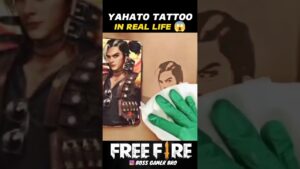 Yahato Tattoo In Real Life 😱 Garena free fire max #garenafreefire #freefirebrasil #freefireshorts