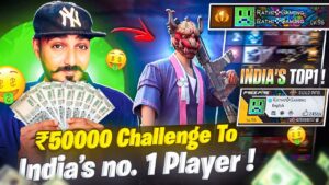 50000 RUPEES CHALLENGE TO INDIA'S NO. 1 GRANDMASTER PLAYER - GARENA FREE FIRE MAX