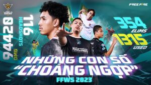 Choáng ngợp với những con số "OUT TRÌNH" tại FFWS 2023, Dew bắn tỉa gần 100K Sát Thương!