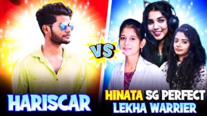 Hariscar Vs 3 Pro Grandmaster Girls 🔥- 1vs3 😂| PVS funny reaction - Garena Free Fire