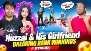 Huzzai & His Girlfriend Breaking Rank Game Winning Streak 😱 - Garena Free Fire Max
