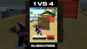 Impossible 1 vs 4 Clutch with Shotgun😱M1014 King 🗿Garena Free Fire💀 #shorts #freefire #tondegamer