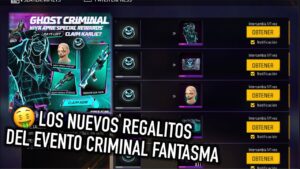 LLEGA EL INTERCAMBIO DEL CRIMINAL ESPECTRO CON REGALOS GRATIS a FREE FIRE 😳 *criminal fantasma*
