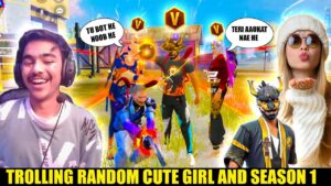 TROLLING RANDOM CUTE GIRLS AND GOLDEN SEASON 1 ON CS RANKED😱 GARENA FREE FIRE