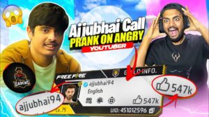 Ajjubhai Call Prank On Angry Youtuber Gone Wrong 😱 - Garena Free Fire Max