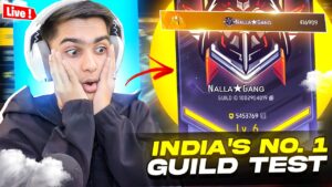 Live India's Top 1 V Badge Guild Test Nalla Gang Aditech - Garena Free Fire Max