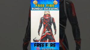 Lokesh Gamer Bundle Drawing In Real life 🤯🔥|| Garena free fire || #freefire  #viralvideo #shorts