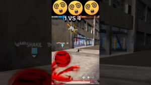 M500 🔥😈 1 VS 4 GAMEPLAY 🎯 GARENA FREE FIRE 😵 #freefire #shorts #m500 #ffshorts