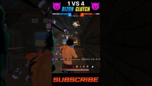 😈 1 VS 4 😈|| BIZON SUPREMACY 🔥|| Garena FREE FIRE #freefireshorts #od_sonu #freefire #ff #shorts
