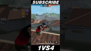 1VS4 With AWM Garena Free Fire #shorts #shortvideo #freefire #viral