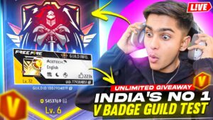 Aditech  is Back Live India's Top 1 V Badge Guild Test Nalla Gang  - Garena Free Fire Max