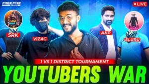 DISTRICT TOURNMENT YOUTUBERS DAY 😮 #freefire #garenafreefire #facecamlive #sanzzoff #livestr