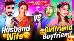 Valentine Special Husband Wife Vs Boyfriend Girlfriend 😍 ₹10000 Challenge - GARENA FREE FIRE MAX