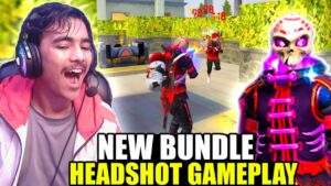 only Headshot Gameplay By New Rare Skeleton Bundle😱 Garena Free Fire