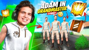 4 Adam In Grandmaster Lobby 😱 Last Gameplay With Adam 😭-Garena Free Fire