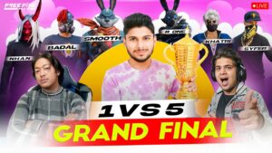 BIG ANNOUNCEMENT 😱😱 + GRAND FINAL 🏆 1 vs 5  CHAMPIONSHIP  👿  #nonstopgaming - free fire live