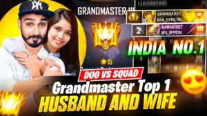 Free Fire Couple 1st Day Reach Grandmaster 😲 2x Sniper Gameplay - GARENA FREE FIRE
