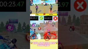 GARENA FREE FIRE 🔥 WHO ARE THE BEST 👍 LUNA VS DASHA SPEED TEST #shortsfeed #freefire #shorts