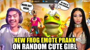 New Frog Emote Prank On Random Worldchat Player & Cute Girl😱 Garena free fire