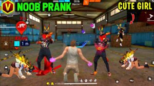 Noob Prank On Red Bunny Bundle 😈 Random Angry Girl 😤 Noob Prank | Garena Free Fire 🔥