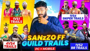 SANzZOOO GUILD TRAILS 🔥❤️‍🔥PC🖥️+MOBILE📱= LEGENDS😮#garenafreefire #facecamlive #sanzzoff #freefire