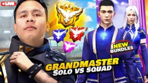 70000+ Rank Score Top 1 Grandmaster Live Push with V Badge Youtubers ✌ #freefire #live #tondegamer